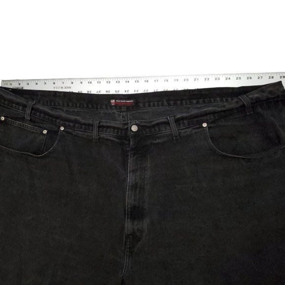 Polo Ralph Lauren Size 60 (Meas 57x30 17.5" High Rise) Faded Black Jeans A17 - Picture 4 of 11